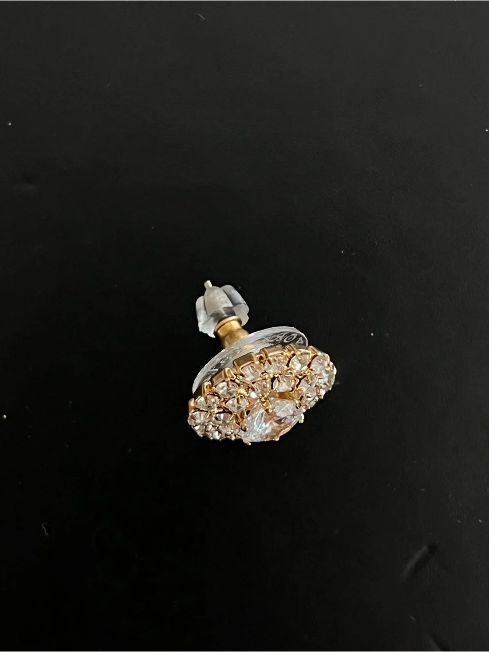 Single earring-Kate Spade New York pavé halo stud earring